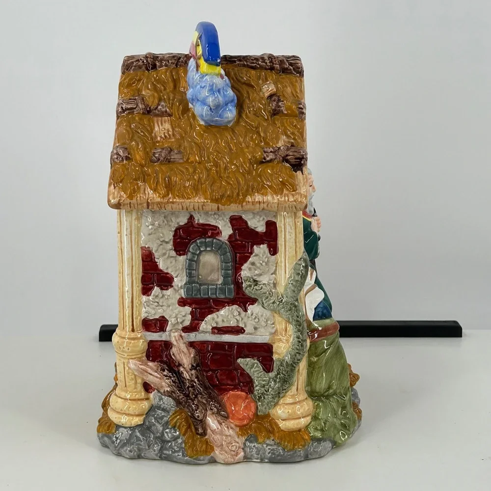 Mercuries Nativity Scene Ceramic Cookie Jar Christmas Holiday Decor Rainbow Star